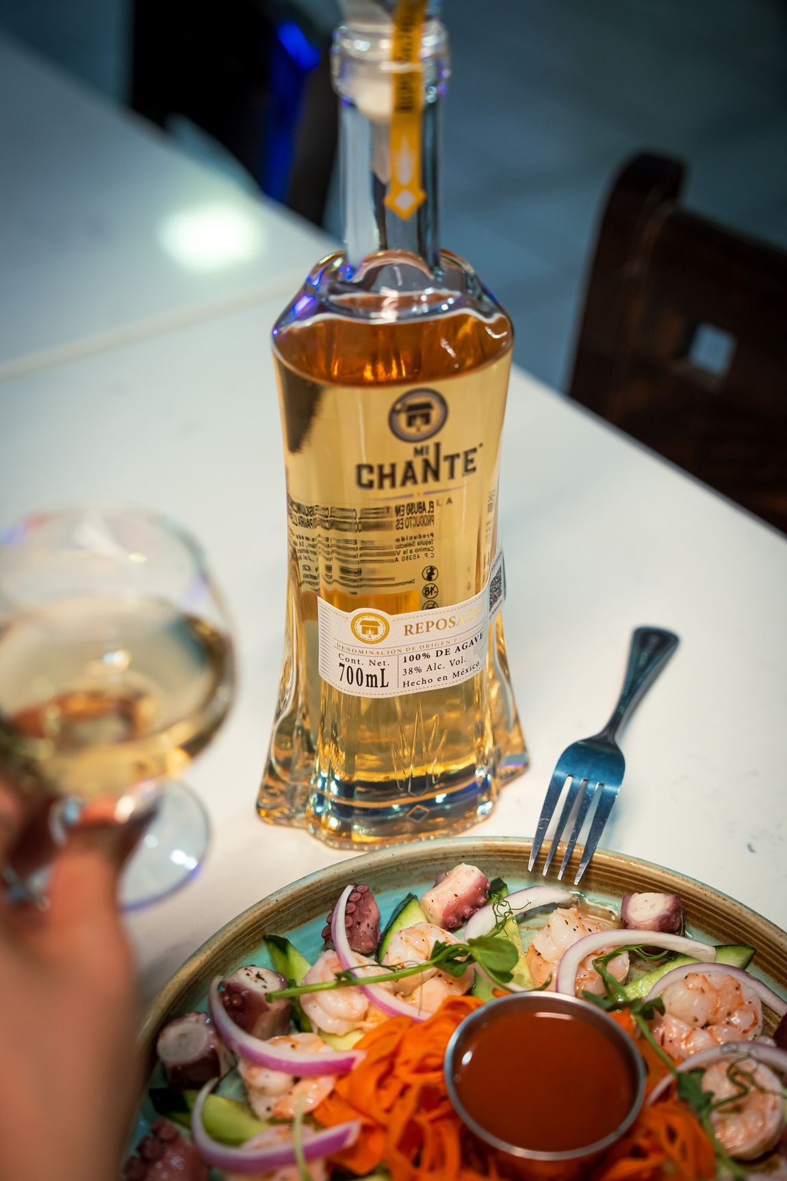 Maridaje de Mi Chante con mariscos